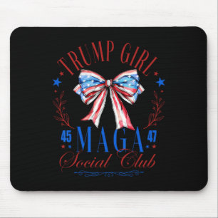 Trump Girl 45 47 Mega Est 2024 Social Club Happy 4 Mousepad