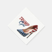 TRUMP GIRL Flag High Heels Serviette (Ecke)