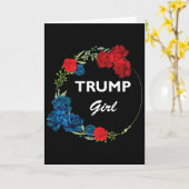 Trump Girl Flower Wreath  Karte (Gelbe Blume)