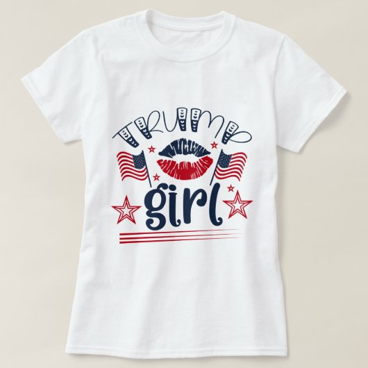 Trump Girl Girly Design T-Shirt (Design vorne)