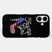 Trump Girl High Heel American Flag Bling Patriot Case-Mate iPhone Hülle (Rückseite (Horizontal))