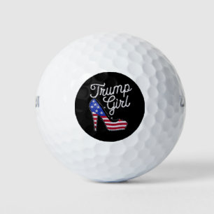 Trump Girl High Heel American Flag Bling Patriot Golfball