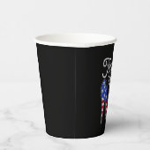 Trump Girl High Heel American Flag Bling Patriot Pappbecher (Rechts)