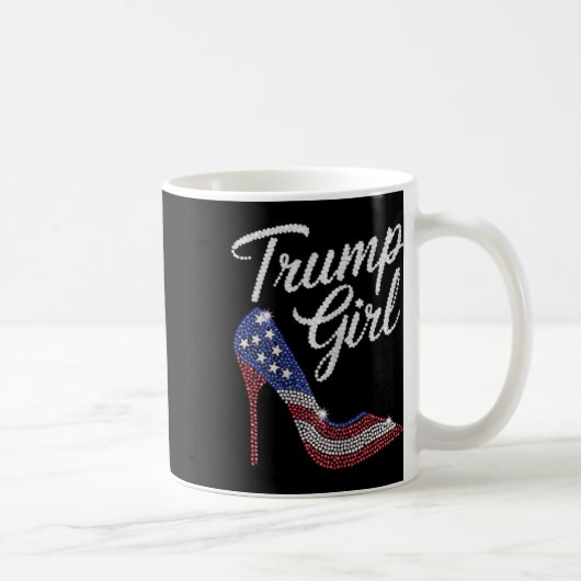 Trump Girl High Heel American Flag Bling Patriot T Kaffeetasse (Rechts)