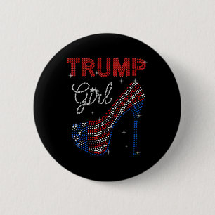 Trump Girl High Heel Kristall US Flag wählen Trump Button