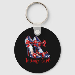 Trump Girl High Heel Stilettos amerikanische Flagg Schlüsselanhänger