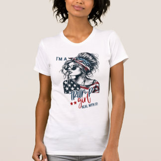 Trump Girl Messy Bun T-Shirt