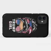 Trump Girl Messy Bun USA Flag Trump Wahl 2024 Case-Mate iPhone Hülle (Rückseite (Horizontal))