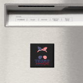 Trump Girl No apology Messy Bun Trump 2024 Ameri Magnet (In Situ (Geschirrspüler))