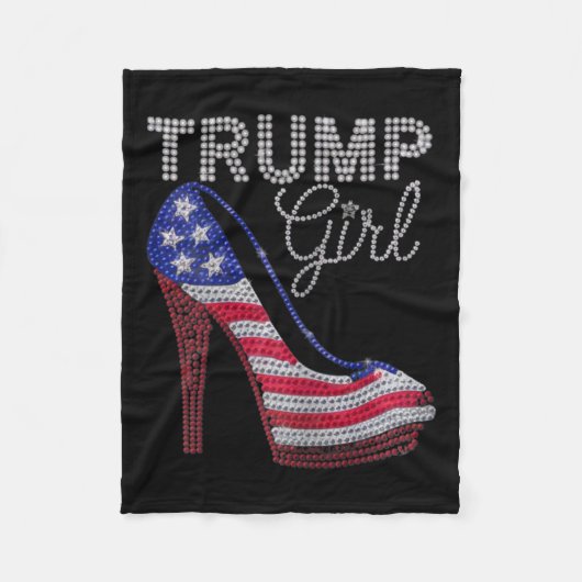 Trump Girl Stilettos High Heel American Flag Blake Fleecedecke (Vorderseite)