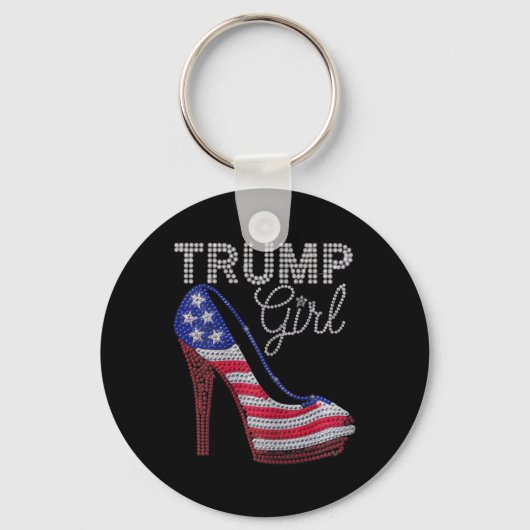 Trump Girl Stilettos High Heel American Flag Blake Schlüsselanhänger (Vorderseite)