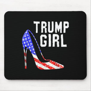 Trump Girl Trump 2025: Amerikanische Flagge Mousepad