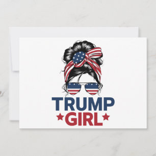 Trump Girl Unordentlicher Knoten Trump 2024 Wahl A Einladung