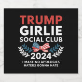 Trump Girlie Coquette Social Club Wahlen Bierflaschenetikett (Einzelnes Label)