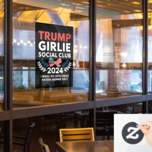 Trump Girlie Coquette Social Club Wahlen Fensteraufkleber