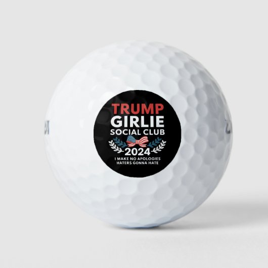 Trump Girlie Coquette Social Club Wahlen Golfball (Vorderseite)