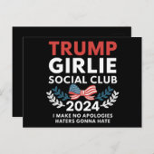 Trump Girlie Coquette Social Club Wahlen Postkarte (Vorne/Hinten)