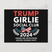 Trump Girlie Coquette Social Club Wahlen Postkarte (Vorderseite)