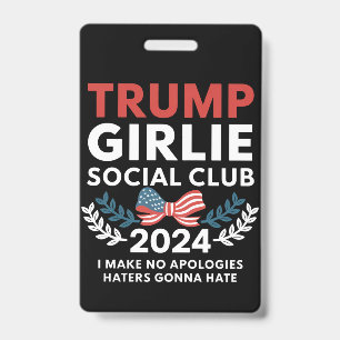 Trump Girlie Coquette Sozialclub-Schleifenwahl Ausweis