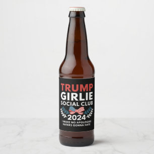 Trump Girlie Coquette Sozialclub-Schleifenwahl  Bierflaschenetikett
