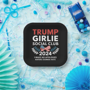 Trump Girlie Coquette Sozialclub-Schleifenwahl  Pappteller