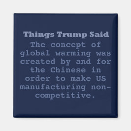 Trump Globale Erwärmung - 2" Quadratmagazin Magnet