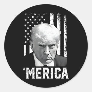 Trump glücklich am 4. Juli Trumps amerikanische Fl Runder Aufkleber
