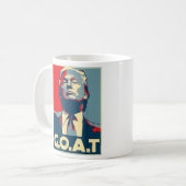 Trump GOAT 45 47 2024 Republikanisches Poster Kaffeetasse (Vorderseite Links)
