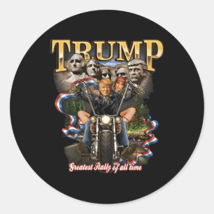 Trump Goat Daddys Zuhause Funny Trump Daddys kommt Runder Aufkleber