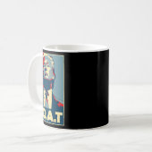 Trump Goat Middle Finger Election 2024 Republikane Kaffeetasse (Vorderseite Links)