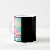 Trump Goat Summer 2024 Retro Funny Pink Donald Tru Kaffeetasse (Vorderseite Links)