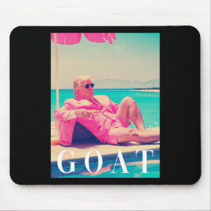Trump Goat Summer 2024 Retro Funny Pink Donald Tru Mousepad