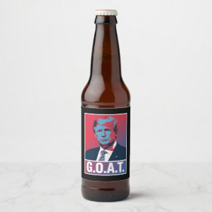 Trump GOAT Wahl 2024 Republikaner Vintage Bierflaschenetikett