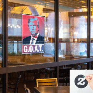 Trump GOAT Wahl 2024 Republikaner Vintage Fensteraufkleber