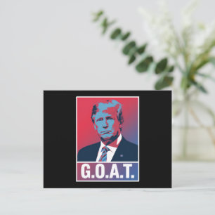 Trump GOAT Wahl 2024 Republikaner Vintage Postkarte