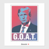 Trump GOAT Wahl 2024 Republikanischer Vintag Aufkleber (Blatt)