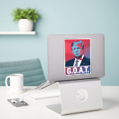Trump GOAT Wahl 2024 Republikanischer Vintag Aufkleber (Laptop auf Schreibtisch)
