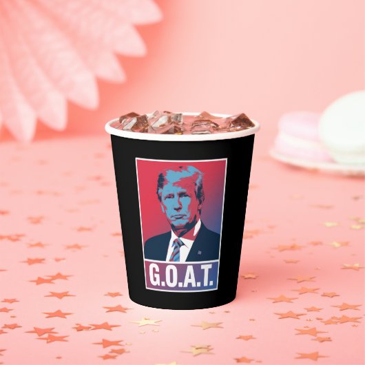 Trump GOAT Wahl 2024 Republikanischer Vintag Pappbecher (Insitu)