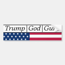 Trump God Guns American Flag Autoaufkleber