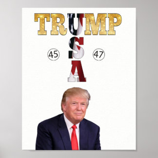 Trump Gold 💖 Präsident 💕 USA 45 47 Poster