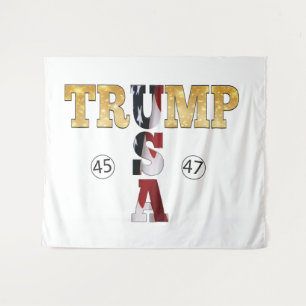 Trump Gold ⛳ PräsidentschaftsUSA 45 47 🏆 Wandteppich
