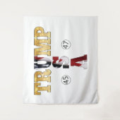 Trump Gold ⛳ PräsidentschaftsUSA 45 47 🏆 Wandteppich (Vorderseite)