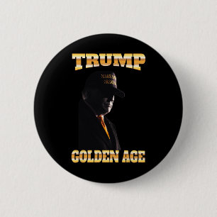 Trump Goldenes Zeitalter Silhouette 45 47 Goldene Button