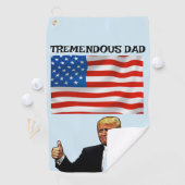 TRUMP GOLF TOWEL TREMENDOUS VATER GOLFHANDTUCH (Insitu)