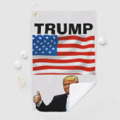TRUMP GOLF TOWWEL PATRIOTIC GOLFHANDTUCH (Insitu)