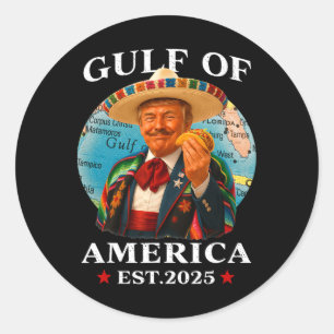 Trump Golf von Amerika nach 2025 Mexiko Trump USA Runder Aufkleber