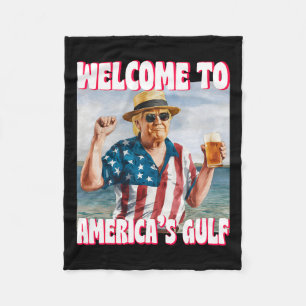 Trump Golf Von USA Amerika Lustiger Golf Von Mexik Fleecedecke