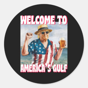 Trump Golf von USA Amerika Lustiger Golf von Mexik Runder Aufkleber