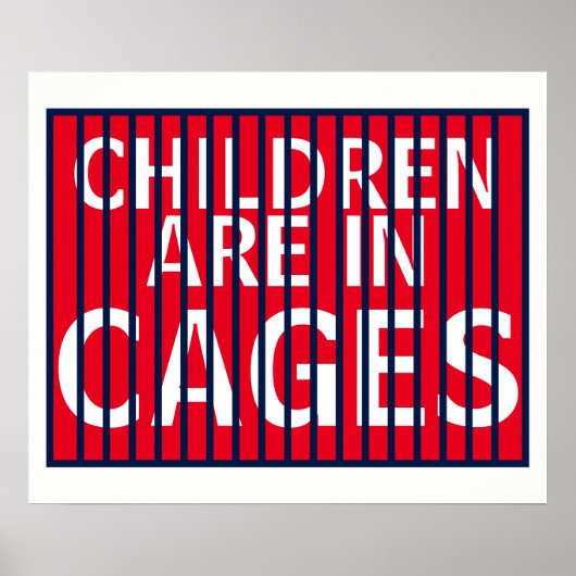 Trump GOP ICE DHS HHS Immigrant Children in Cases Poster (Vorne)