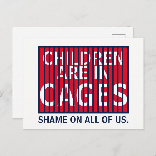 Trump GOP ICE DHS HHS Immigrant Children in Cases Postkarte (Vorne/Hinten)